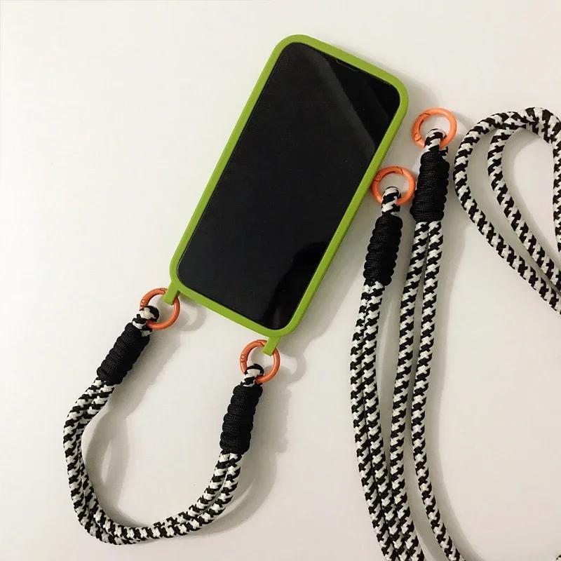 Crossbody Necklace Strap Lanyard Fall protection Phone Case For iPhone 15 16 14 12 11 13 Pro Max XR XS Soft Cover