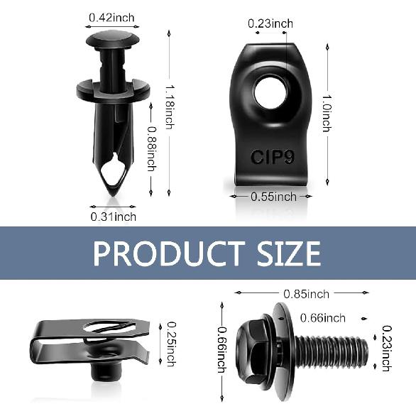 35PCS Engine Under Cover Splash Shield Guard Body Bolts Screws, Front Bumper Fender Liner Push Retainer Fastener Rivet Clips, Fender Clips Auto,