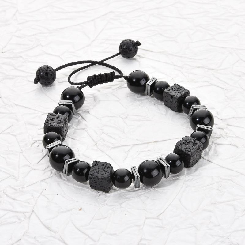 Leisure and Fashion Series Hand Chain Natural Stone Jade Mix and Match Weaving Bracelet Ornaments Gift