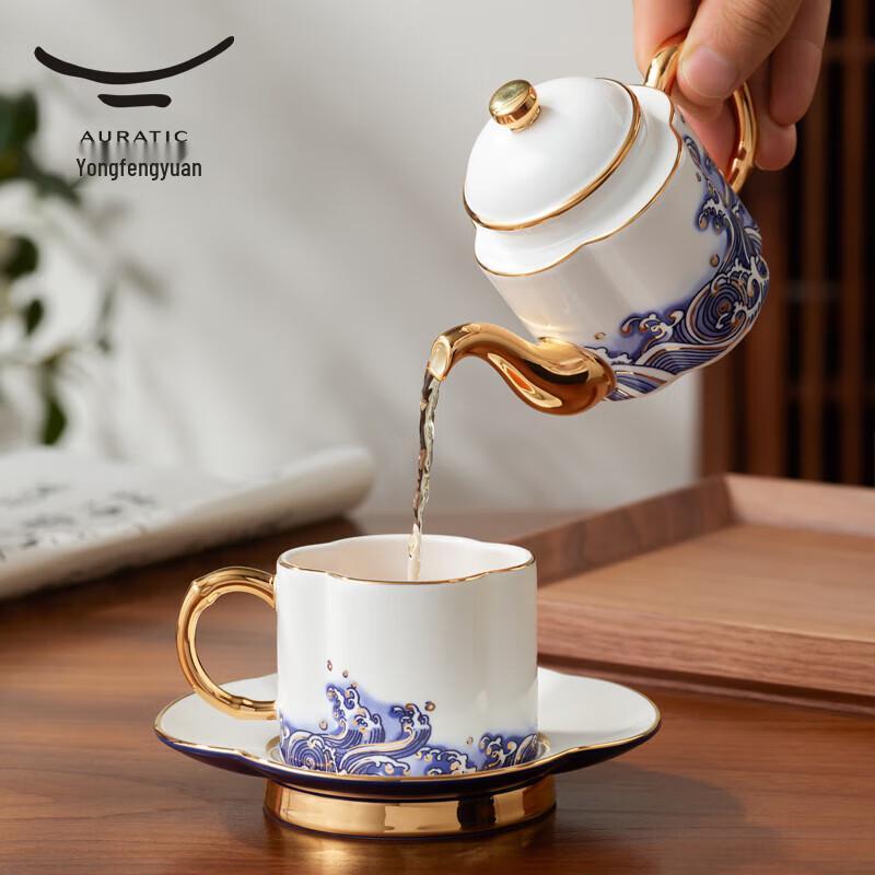 Yongfengyuan Mr. Porcelain  Pearl of the Sea  4-Piece Ceramic Tea Set
