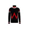 HUGO BOSS FW23 Moment Virgin Wool Sweater With Stripe Intarsia Sweater Men's Black 50510317-001