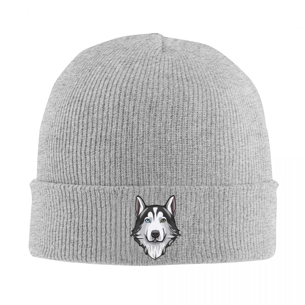 Siberian Husky Alaskan Hund Warme Strickmütze Hip Hop Mütze Herbst Winter Outdoor Beanie Mützen für Unisex Erwachsene