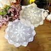 Tapis de table ronds au crochet 35/40 cm, napperons faits main, nouveaux sets de table