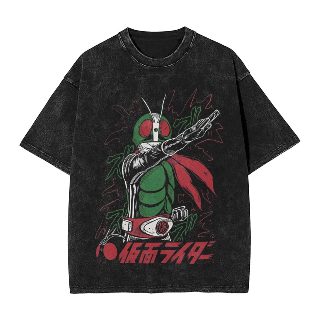 Kamen Rider Zornow Washed T Shirts Streetwear Hip Hop Fashion TShirts Tees Tops for Men Women 100 Cotton Harajuku Summer