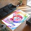 Personalized Crystal Velvet Carpet Custom Name Text,Kirby Anti Slip Area Rug For Home Decoration