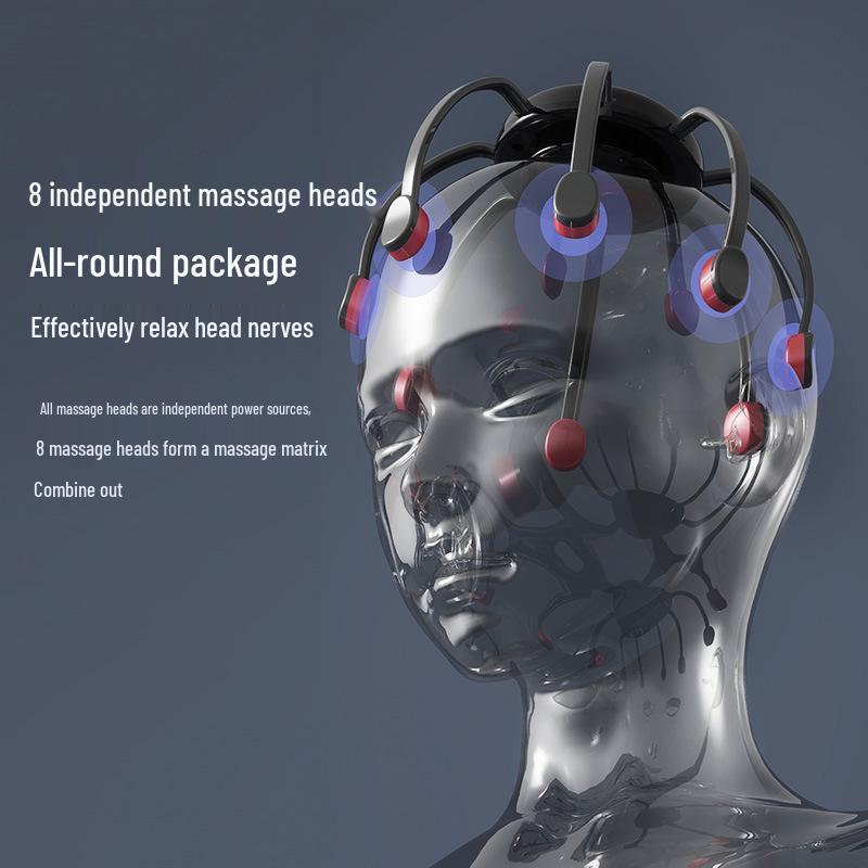 Multi-functional Electric Head Massager: Vibration for Meridian Dredging and Relaxation