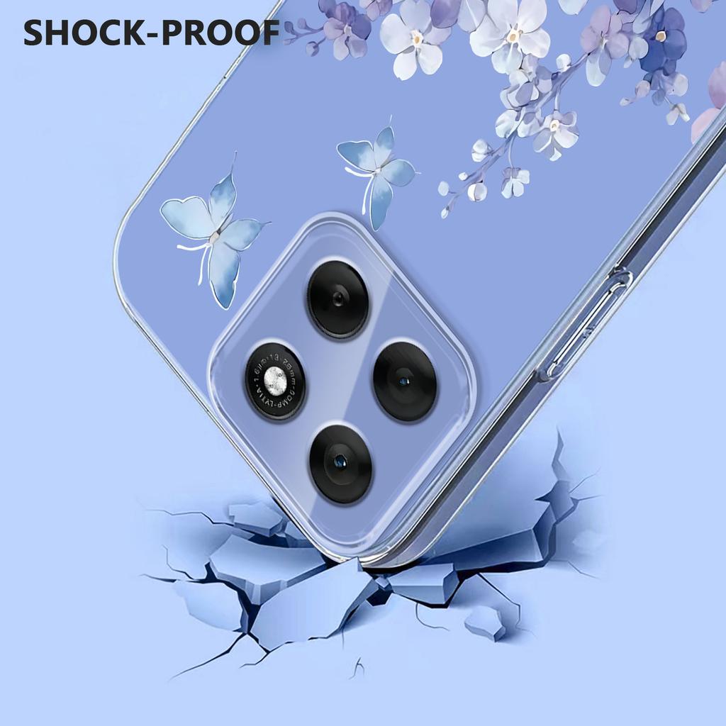 For Motorola Moto G86 5G Case Butterfly Floral Pattern Printing TPU Phone Back Cover