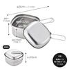 KOGU OUTDOOR Saucepan, Square Saucepan [Made in Japan], Induction and Gas Compatible, Foldable Handle, Measuring Measuring Table, Lid Included, Square