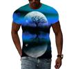 Grafická trička Summer Night Scene Muži Módní trend Kreativní vzor Tričko Hip Hop harajuku Pohledná trička s 3D tiskem Topy