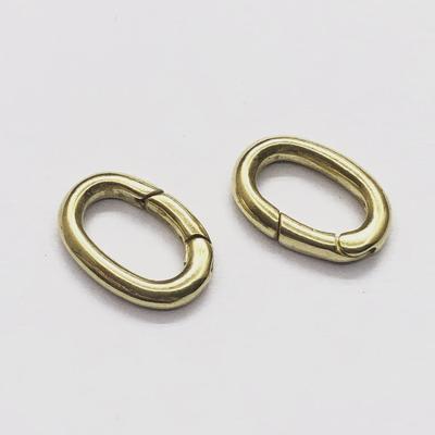 8mm Wide Brass Egg-Shaped Lobster Clasp and 12mm Rectangular Small Lock Buckle