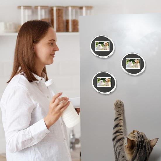 5/10/15Pcs DIY Acrylic Fridge Magnet Kit, Handmade Square Acrylic Refrigerator Magnet, Clear Acrylic Photo Magnet with Adhesive, for Kitchen Office