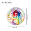 51pcs Taylor Party Tableware Include Plates, Cups, Napkins, a Tablecloth