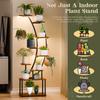 Indoor Plant Stand 155CM Tall with Grow Lights, 9 Tiered Shelf, Metal 155cm Large Holder Shelf Display Rack Holder, Half-Moon Flower for Living Room