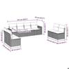 VidaXL Garden Lounge Set with Cushions 8 Pcs, Sofas with Adjustable Feet, Outdoor Furniture Set Patio Terrace, 3218843