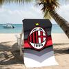 Beach Towel with Associazione Calcio Milan Pattern - soft,absorbent,machine washable Lightweight&Modern,swimming,Travel Essentials