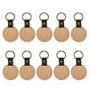 10Pcs Personalized Wooden Keychain Vintage Car Key Accessory Engraving Keyring
