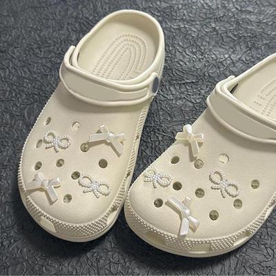 Stylové přívěsky na boty ve tvaru mašle pro Crocsy, nazouváky, sandály, zahradní boty Dekorace Sada přívěsků Doplňky Dárky pro děti
