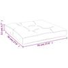Pallet Cushion Black Checkered Pattern 70x70x12 Cm Fabric