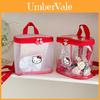 Hello Kitty Cat Pattern Transparent Kids Backpack With Breathable Pu Material For Kindergarten Children