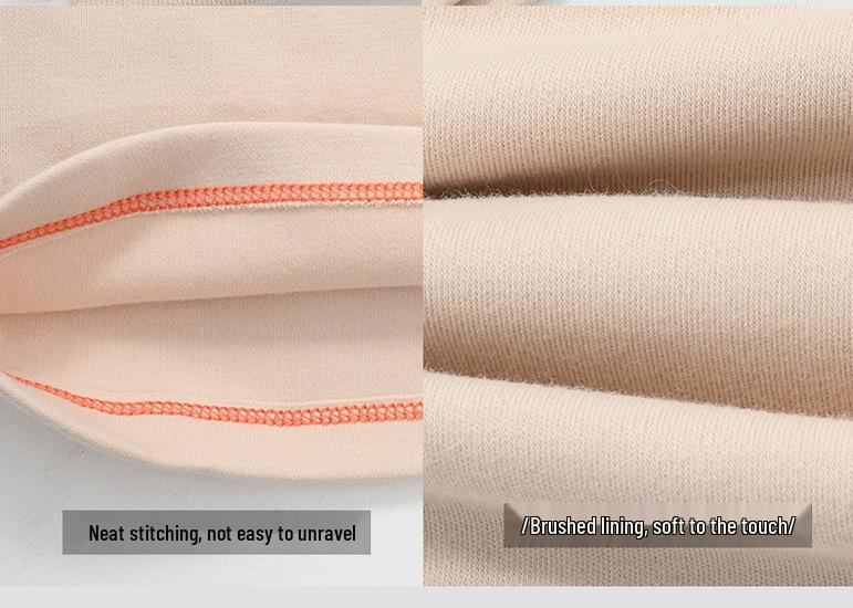 Velvet Warm Underwear Set for Junior High Teens - Half-High Collar Top & Pants