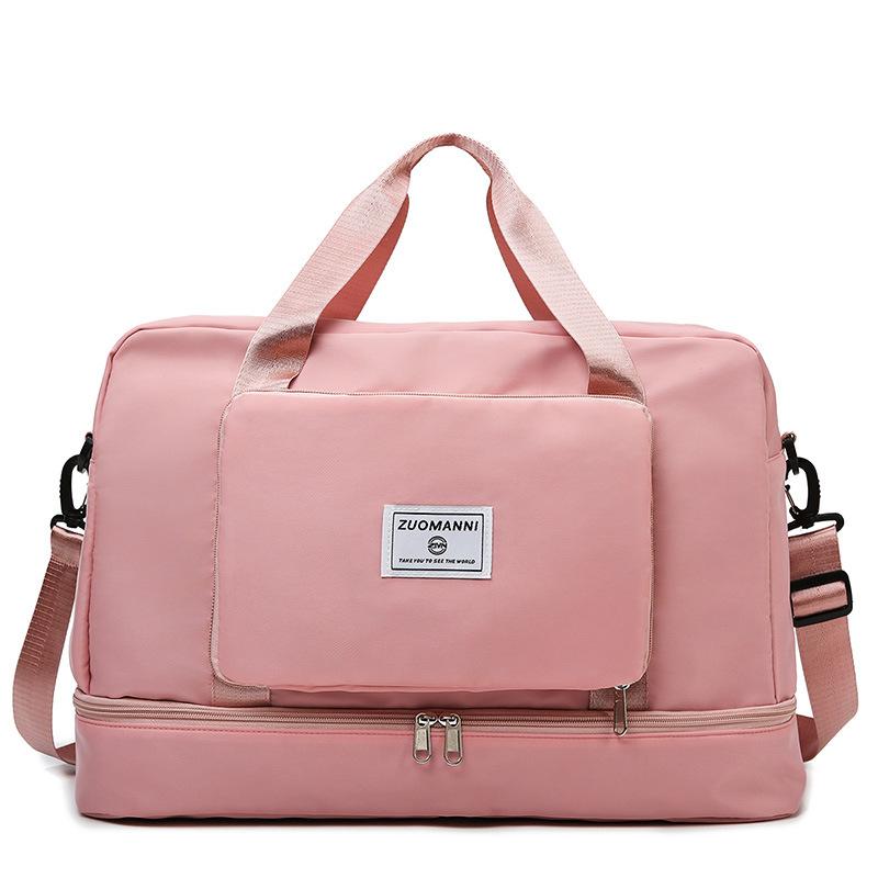 Leichte Faltbare Gepäcktasche Trocken-Nass-Trennung Großes Fassungsvermögen Multifunktionale Reisetasche Aufbewahrungstasche mit Fächern Schuhtaschen