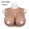 Eyung Silicone Breast Forms Hight Low Round Collar Crossdresser Drag Queen Silicone Breastplate Fake Boob Cosplay Silicone Plate