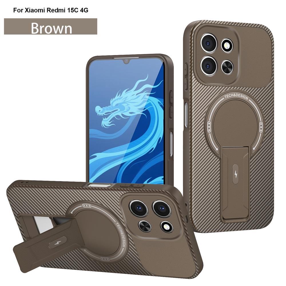 

Для Xiaomi Redmi 15C 4G 171мм Чехол Роскошная Броня Для Magsafe Беспроводная Зарядка Чехлы Для Redmy 15C 15 C 4G Магнитная Подставка Крышка Redmi 15C 4G (171mm)