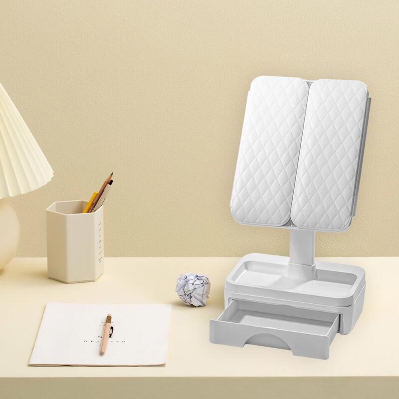 oeny LED Foldable Magnifying Makeup Mirror with Light and Drawer