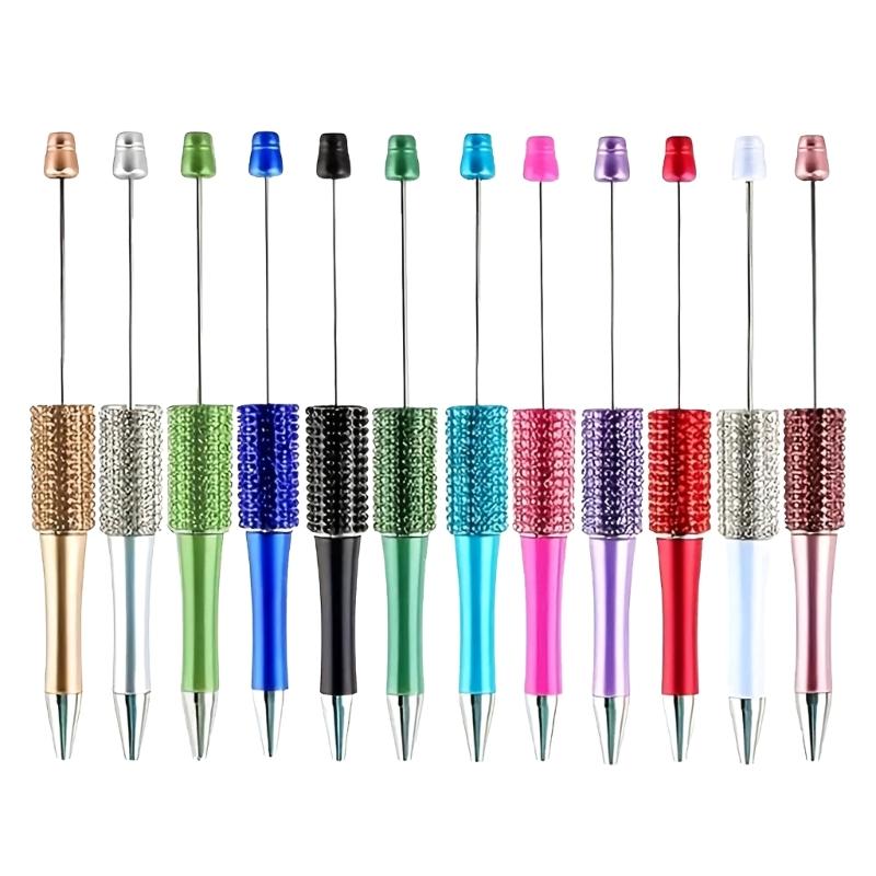 

Pack Of 12 Colorful Ballpoint Pens With Beadable Designs For Customizable Writing Experience for School and Office Use 1