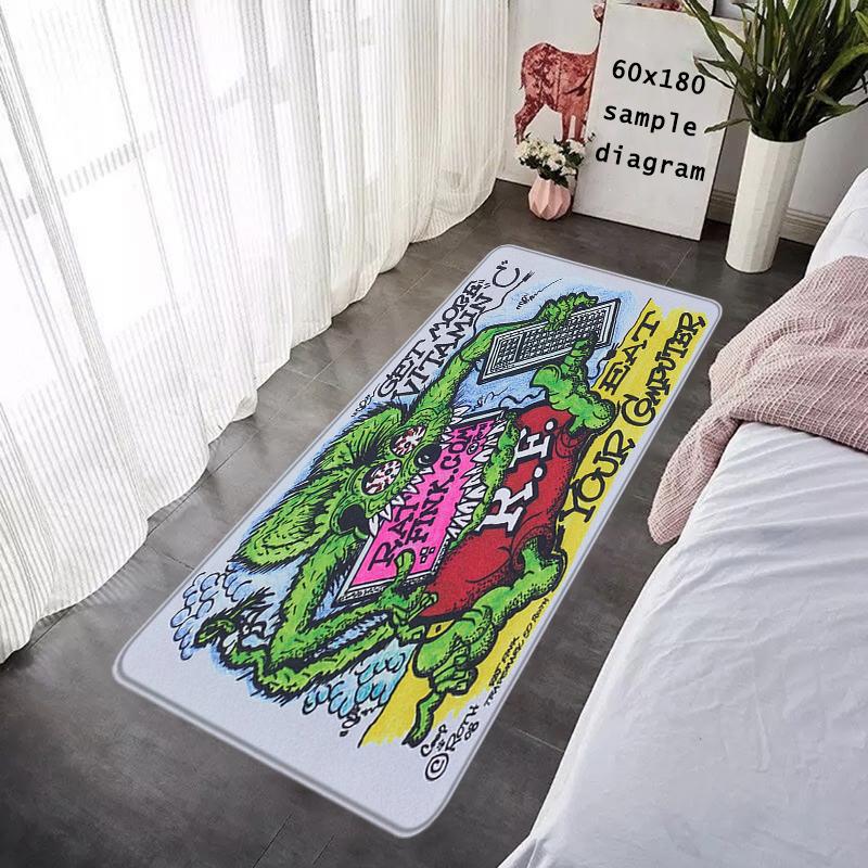 Entrance Doormat Rat Fink Bedside Balcony Rugs Living Room Carpet Foot Mats Bath Rug Floor Mat Ideal Gifts Non-slip House Decor