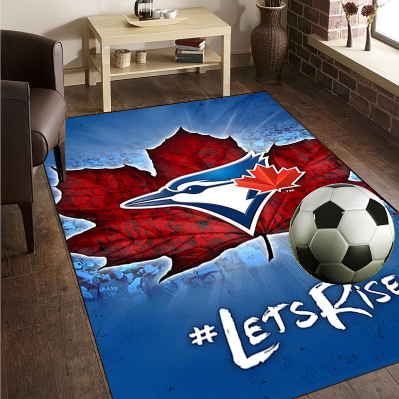 Blue Jays Baseball Season Rug Office Carpet Non-Slip Mat, Chair Rug Floor Covering for Gaming, Bedroom, Living Room , Home Decor Christmas Gift