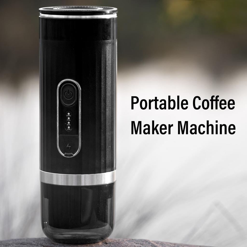 3 In 1 Electric Coffee Maker Leakproof Heat Insulation Portable Coffee Machine for Car Travel Camping Black