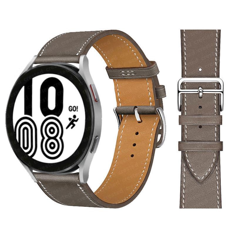 20mm 22mm Leather Strap for Samsung Galaxy Watch 7/6/5/pro/4/Classic 44mm 40mm Bracelet Belt Huawei GT-6-5-4-3-2-Pro 46mm Strap