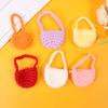 1/12 Dollhouse Woven Plush Shoulder Bag Dollhouse Mini Crossbody Bag Handbag For Dolls Dress Up Aceessories
