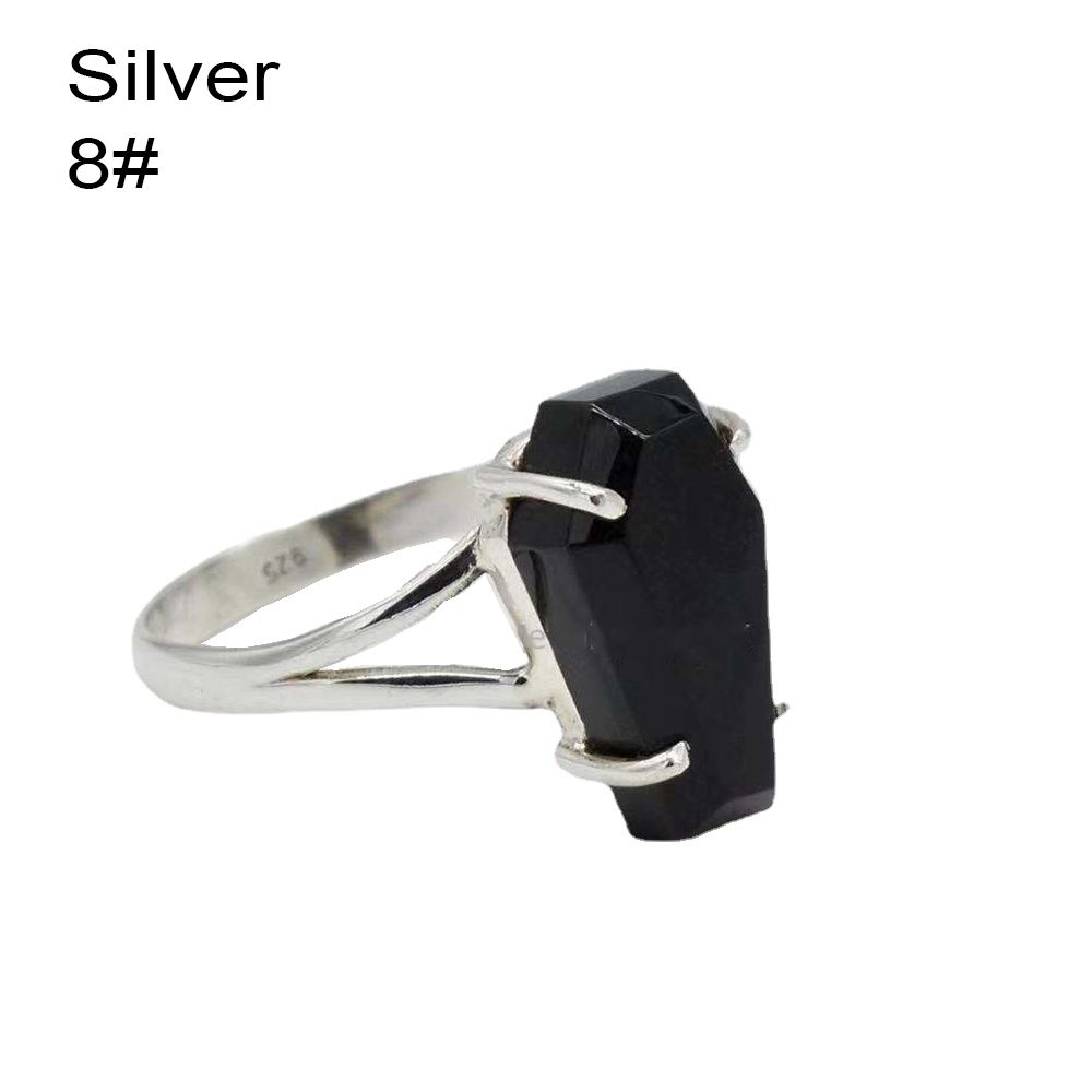 Party Decoration Male and Female Vampire Rings Punk Gothic Style Imitation Zirconium Coffin Ring