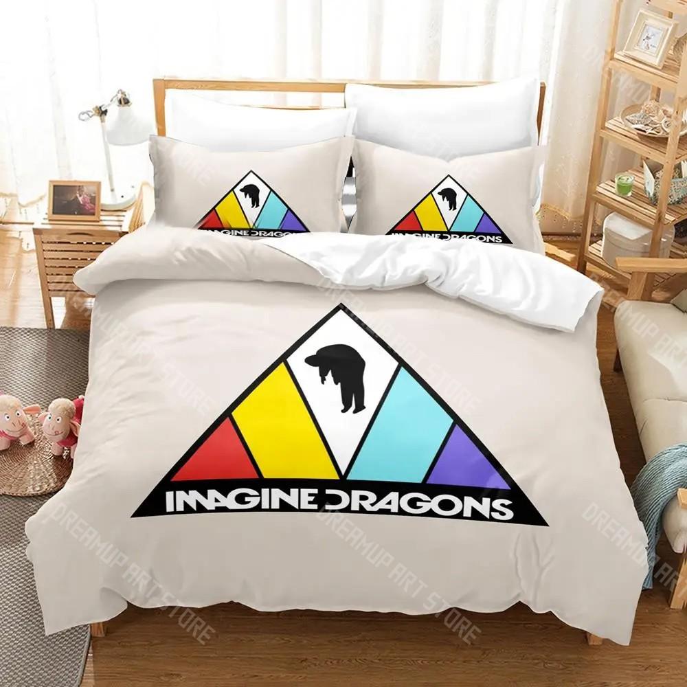 3D Printed Imagine Band Dragons Bedding Set for Boys Girls Duvet Cover Pillowcase Twin Queen King Full Single Double Sizes