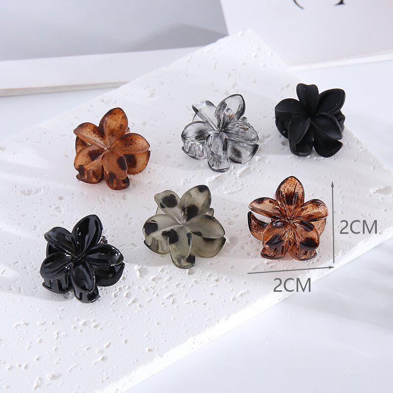 Coffee-Colored Matte Claw Clip for Wispy Bangs - Small Hair Accessory for Top of Head or Side Decoration