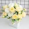 30cm Silk Peony Artificial Flower Bouquet Spring For White Home DIY Decoration Christmas Garden Wedding Office Party Fake Flower
