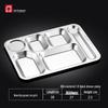 LIJIA KITCHENWARE 304 Stainless Steel Divided Lunch Tray