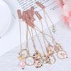 Book Clips Marker of Page Book Tag Pagination Mark Peach Heart Metal Bookmark Pendant Bookmark