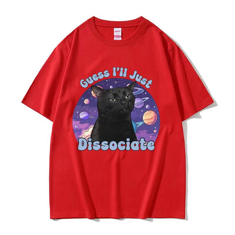 Black Cat Funny Meme Graphic T Shirt Summer Men Women Casual Short Sleeve T Shirts 100 Cotton Oversized Tshirt Tops Streetwear