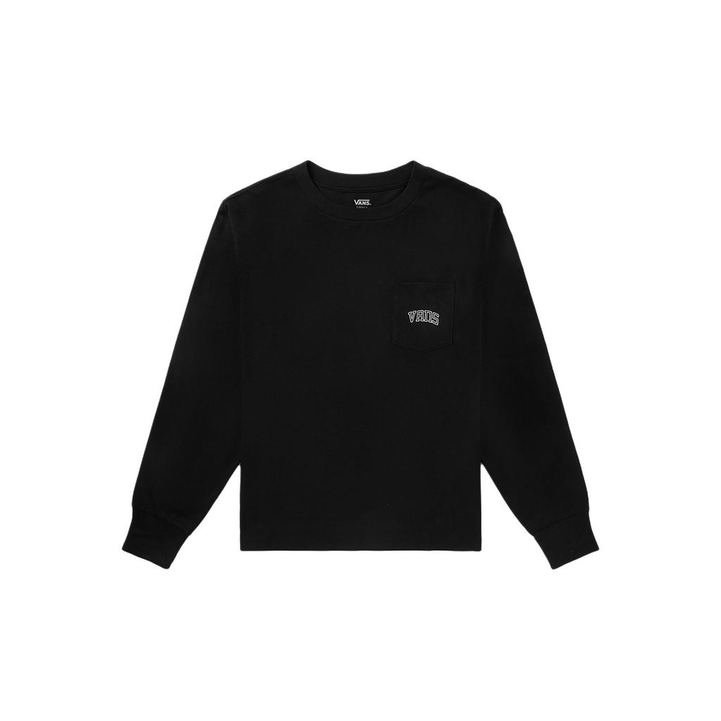 Vans Tee Long Sleeve Casual Comfortable Soft Versatile Drop Shoulder T-Shirt Women Tops Black VN0A5ASBBLK