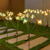 Solar-Powered Butterfly Fiber Optic Light - Waterproof Rechargeable Outdoor Garden Decor for Lawn, Yard, and Landscape
