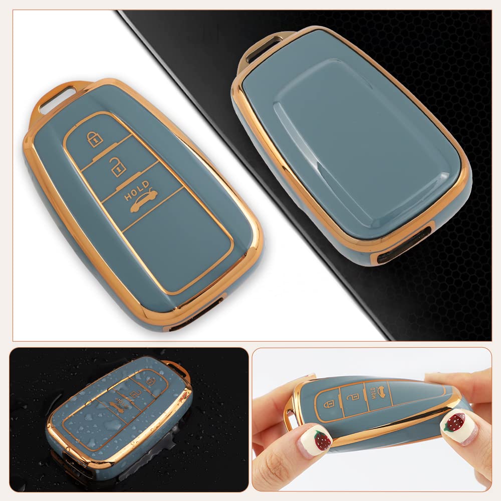 Futwod Key Cover, 3 Buttons, C-HR, New Model Prius, 50 Series, Camry, 70 Series,