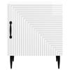 Nightstand Set 2 pcs High Gloss White 43 x 34.5 x 50 cm Particleboard