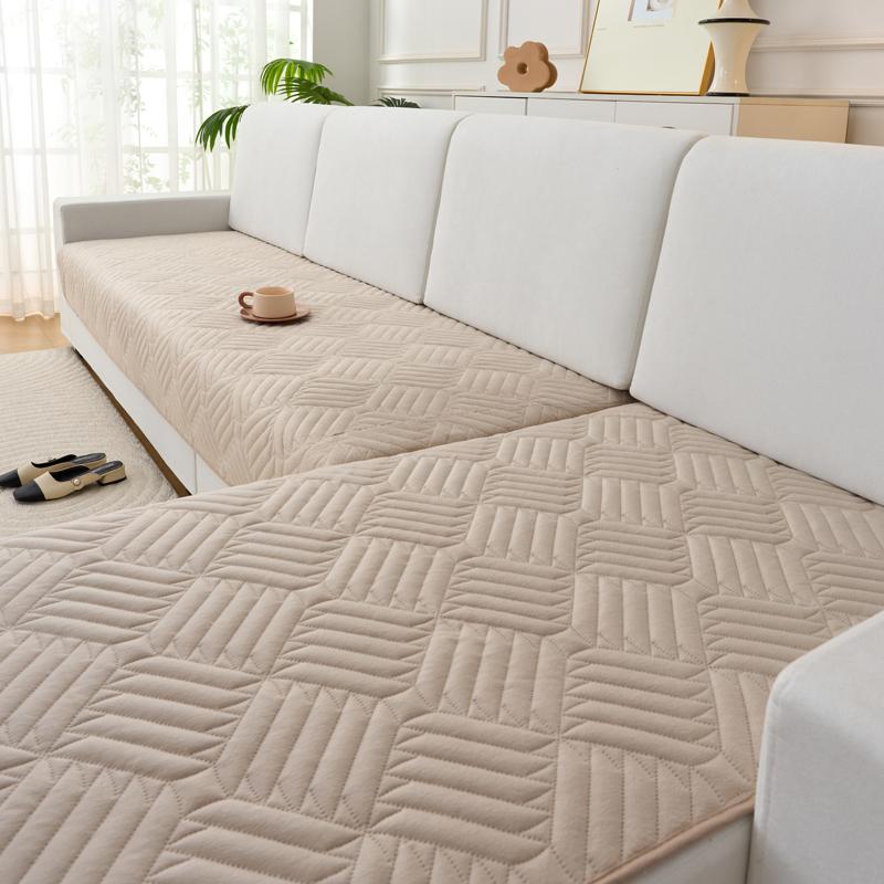 

Полосатый бархатный коврик-полотенце для дивана L-образной формы для домашних животных и детей, подушка для дивана для домашних животных и детей, однотонный нескользящий чехол на диван, домашняя накидка на диван 90x160cm