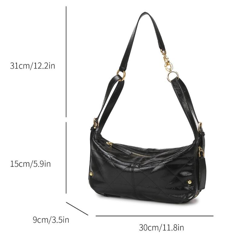 Shoulder bag High-end diamond dumpling bag Stylish and simple underarm bag Versatile women's messenger bag