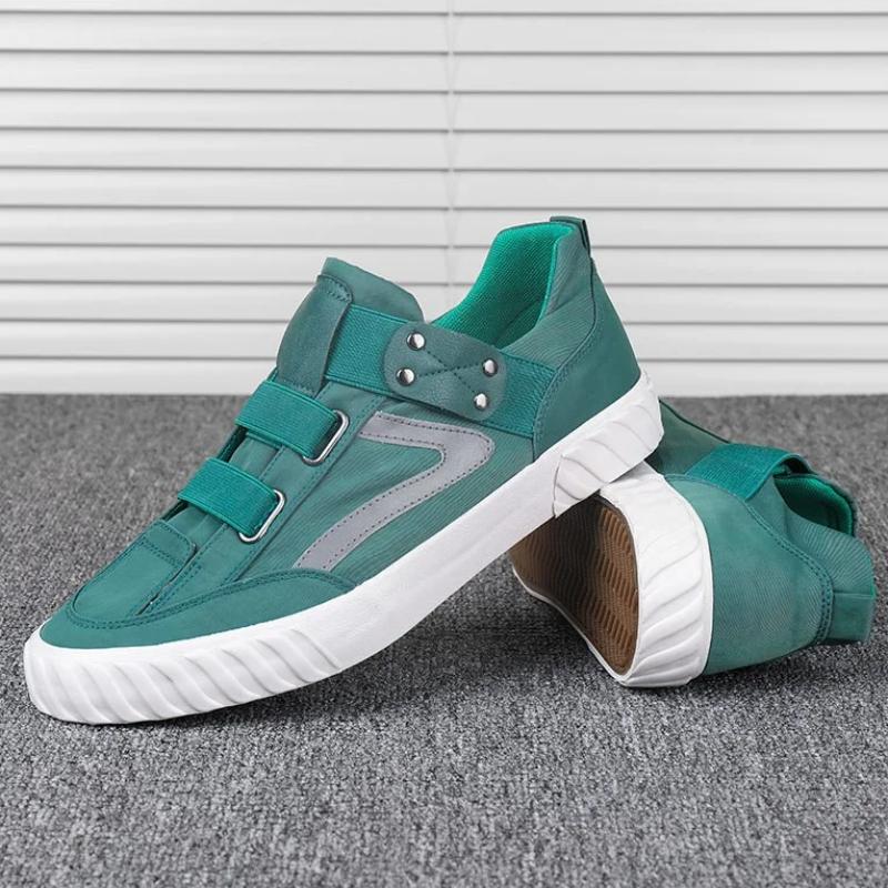 Luxury Mens Canvas Shoes Men Spring Autumn Fashion Sneakers Lace-up High Style Solid Colors Man Black Shoes