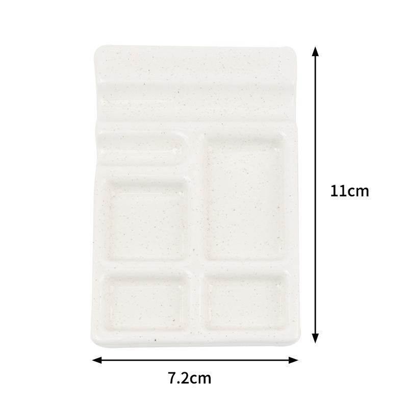 Ceramic Nail Art Palette & Brush Holder - Multi-functional Blending Tool for Salon