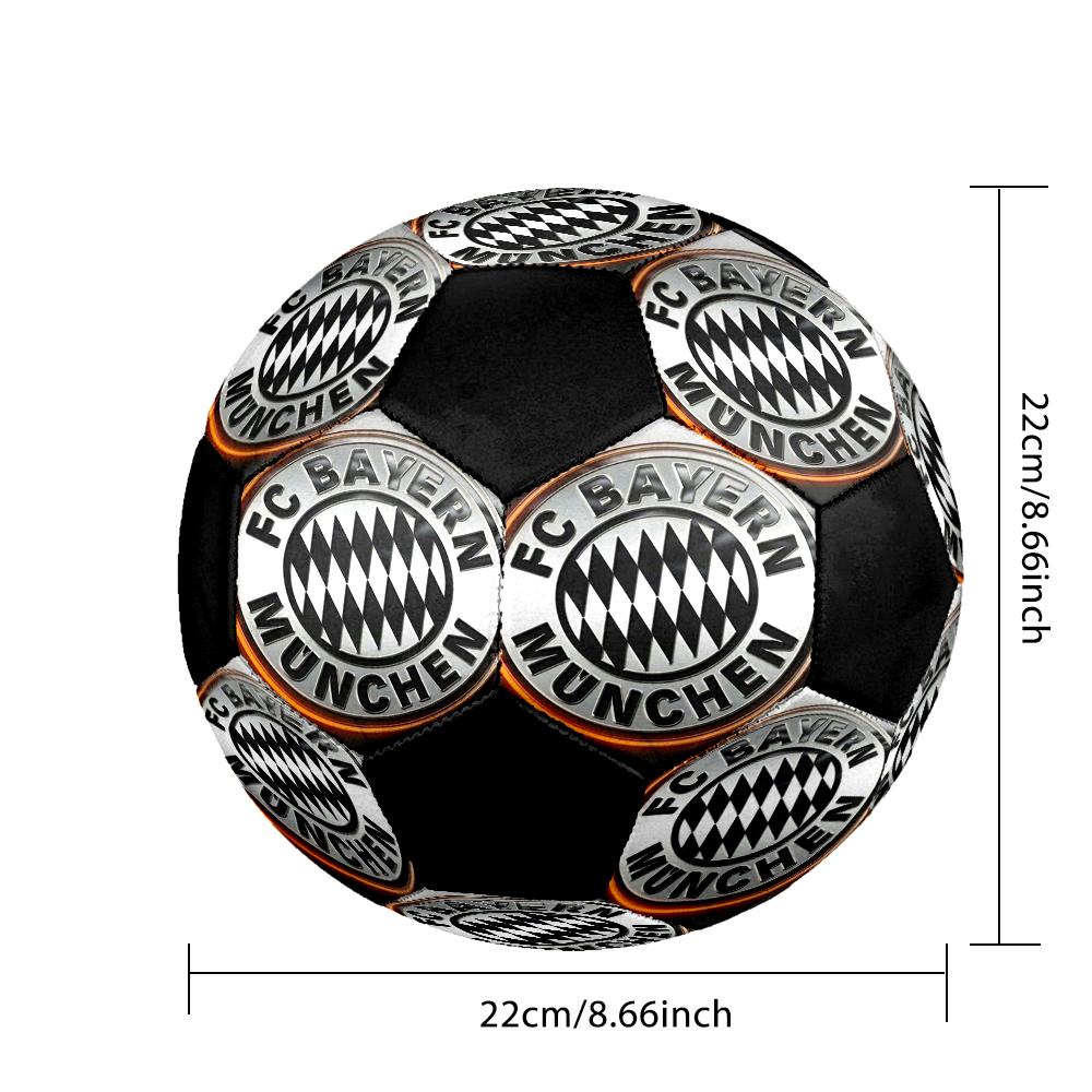 FC Bayern Munich Indoor Soccer Ball Colorful Machine Stitched PVC Size 5 Team Training Competition Ready Durable High-Bounce Cool Sports Gift